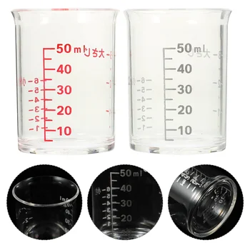 2 Шт Мерные стаканчики для градуированного кувшина из прозрачного пластика, инструменты и весы для окрашивания смолы