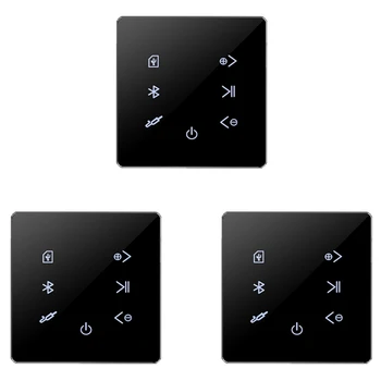 3-кратный Bluetooth-усилитель в стене, USB SD-карта, музыкальная панель, фоновая аудиосистема 