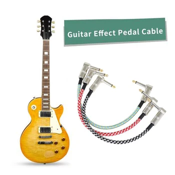 3 ШТ Разъем 6,5 мм Профессиональный инструментальный кабель Гитарный кабель 1/4 дюйма Соединительные кабели для гитарных педалей эффектов Соединительный кабель