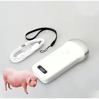 64 элементная электроника Беспроводной ветеринарный ультразвуковой сканер Портативный тест на беременность ручной ультразвуковой аппарат свинья овца