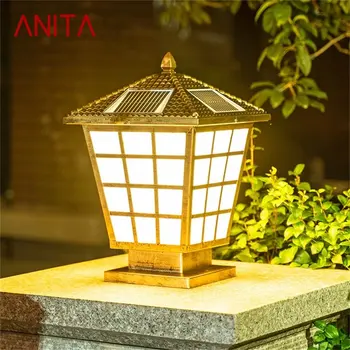 ANITA Классический солнечный современный настенный светильник LED Водонепроницаемый IP65 столб для домашнего сада