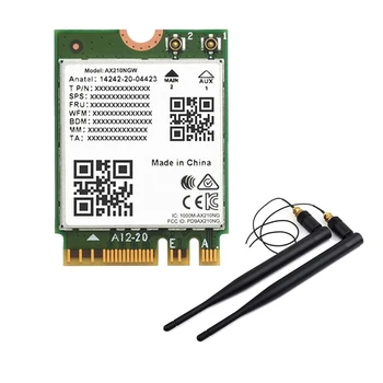 AX210 Трехдиапазонная Беспроводная сетевая карта Зеленая 2,4 ГГц/5 ГГц/6 ГГц 5374 Мбит/с BT5.2 Wifi 6E Беспроводной модуль 802.11AX Поддержка MU-MIMO