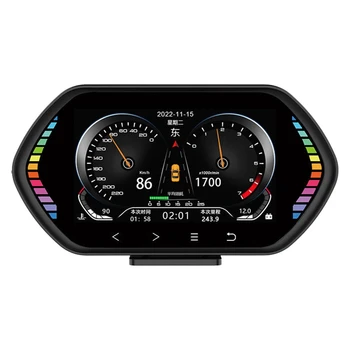 F12 Универсальный HUD-дисплей OBD2 GPS Спидометр Интеллектуальный измеритель наклона Автомобильные Аксессуары