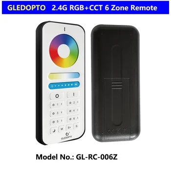 GLEDOPTO 2.4G RF RGB + CCT 6-Зонный Пульт Дистанционного Управления GL-RC-006Z Для Умного Дома Серии Pro LED Лампа Spotligh/RGB + CCT Контроллер
