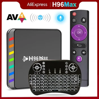 H96 Max Smart TV Box Android 11 Amlogic S905W2 Pro 4 ГБ 32 ГБ WIFI6 AV1 BT5 4K TV Box Медиаплеер Телеприставка Google Voice