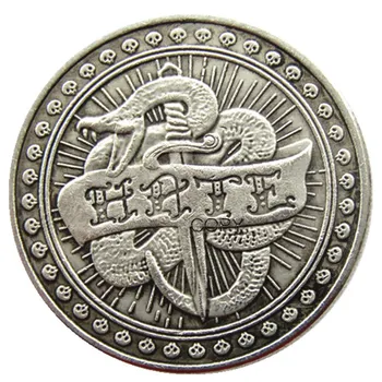 HB (129) Hobo Череп доллара Моргана США скелет зомби Посеребренные Копировальные монеты