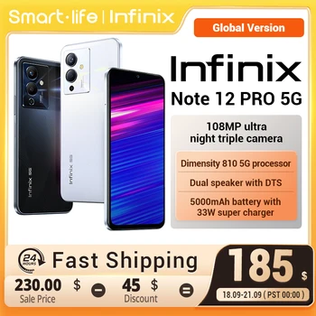 Infinix NOTE 12 PRO 5G Смартфон с процессором 6nm Dimensity 810 Ultra 6.7 