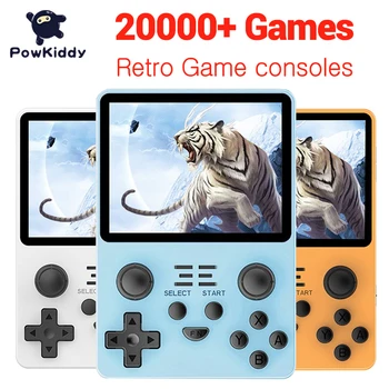 Powkiddy Rgb20S Ретро Игровая консоль С Открытым Исходным Кодом 3,5-Дюймовый IPS Экран Портативная Игровая Консоль С 20000 Играми Детский Подарок