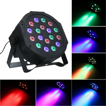 RGB Mixing Stage Light LED Flat Par 18 светодиодов Par Light Stage Uplighting KTV Disco DJ DMX512 Декоративная лампа для домашней вечеринки Disco
