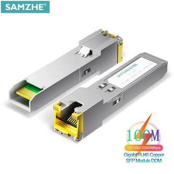 SAMZHE Гигабитный Модуль SFP RJ45 1000 Мбит/с SFP Медный Модуль Приемопередатчика RJ45 SFP, Совместимый с Коммутатором Cisco/Mikrotik Ethernet