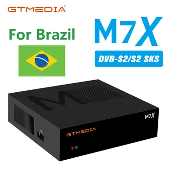 SKS Ресивер и IKS для Бразилии GTMEDIA M7X DVB-S2 1080P Спутниковый ТВ Ресивер SKS/IKS/CS/M3U, VCM/ACM, Двойной Тюнер lKS & SKS Декодер