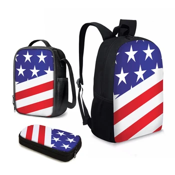 YIKELUO Модный рюкзак с дизайном американского флага, подарки для мальчиков и девочек 