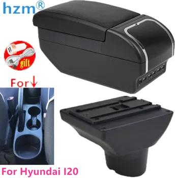 Автомобильный подлокотник для Hyundai I20, коробка для подлокотников 2012, Детали интерьера, специальные детали для модернизации, Центральный ящик для хранения автомобильных аксессуаров