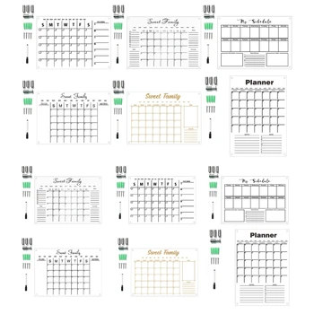 Акриловый настенный календарь, прозрачная доска для еженедельного планирования для домашнего офиса, доска для расписания холодильника с доставкой