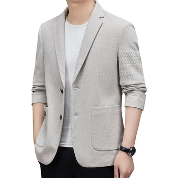 Высококачественные повседневные блейзеры и пальто для мужчин, модный приталенный блейзер для мужчин, куртка, деловой костюм, верхняя одежда, Корейская мужская одежда