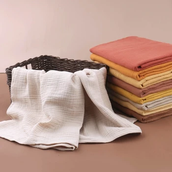 Детское пеленальное одеяло из креп-хлопка с цветочным принтом, детское одеяло, Пляжное полотенце, простыня для кроватки, Нефлуоресцентное одеяло для новорожденных