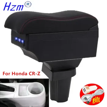 Для Honda CR-Z CRZ Коробка для подлокотников Для Honda CR-Z CRZ коробка для хранения центральной консоли Детали интерьера Аксессуары со светодиодом USB