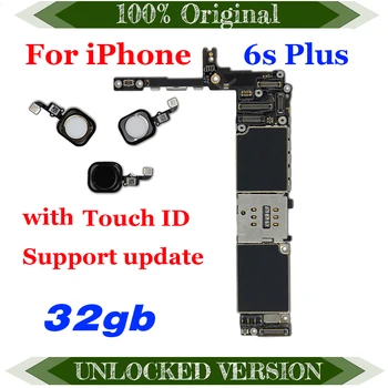 Для iPhone 6S Plus Чистая Материнская Плата iCloud 16G 32G 64G 128GB Поддержка Обновления iOS Материнская Плата Хорошая Протестированная Логическая Плата Полные Чипы MB