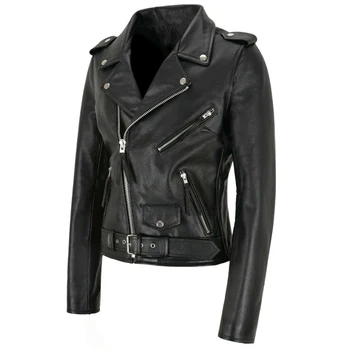 Женский кожаный блейзер в стиле панк, мотоциклетная куртка на молнии, верхняя одежда, пальто, куртка S-XXXL, женская куртка-бомбер, женская куртка-бомбер