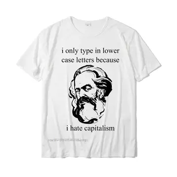 Карл Маркс, я ненавижу капитализм, Забавная грамматика, Революционный мем, футболка, топы, футболка, Семейная Повседневная хлопковая мужская футболка, повседневная