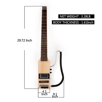 Качественная безголовая электрическая бесшумная дорожная гитара портативная складная гитара guitare guiter