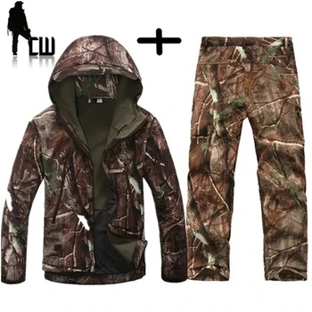 Комплект камуфляжной куртки TAD Gear Tactical Softshell, мужская армейская ветровка, водонепроницаемый комплект одежды для охоты, военная куртка на открытом воздухе