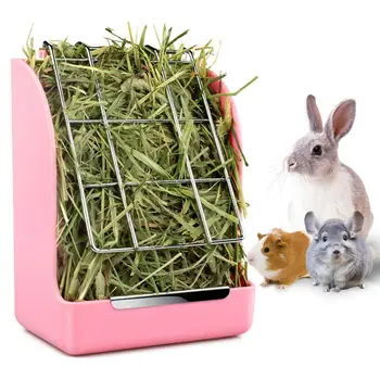 Кормушка для сена для морских свинок Коробка для кормления кролика сеном, кормушка для кролика, морской свинки, шиншиллы, меньше отходов, менеджер по кормлению домашних животных