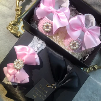 Кукольный Персиково-розовый жемчуг, роскошные бусы для цветочницы, обувь для детской кроватки, повязка на голову, платье для дня рождения, фотография Первых ходоков