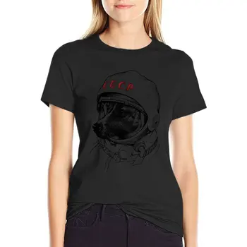 Лайка, футболка космического путешественника, забавная футболка, женская одежда