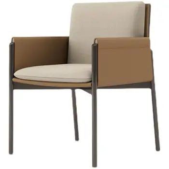 Легкий Роскошный Итальянский минималистский обеденный стул, Минималистский бытовой Одноместный стул для отдыха, Дизайнерский стул, Диван из нержавеющей стали