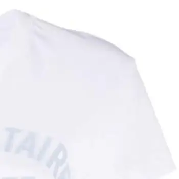 Летние новые женские универсальные футболки из хлопка с круглым вырезом и буквенным принтом 2023 года, свободные, прямые, с флокированным принтом