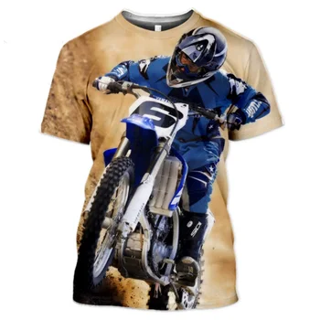 Летняя футболка Gulf Biker, мужская одежда, топы с 3D принтом для мотокросса, повседневная футболка Cool Girl с коротким рукавом, модная уличная одежда, футболки