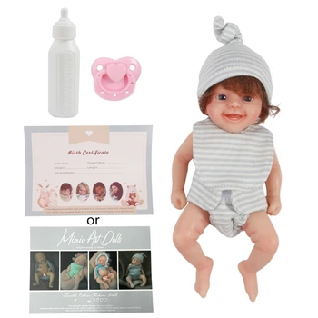 Милый маленький ребенок, реалистичные куклы для новорожденных, реалистичная имитация силикона для всего тела, новорожденный ребенок 066B