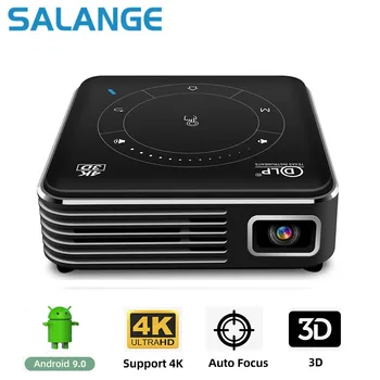 Мини-Проектор Salange P11 4K HD DLP Android 9,0 С Поддержкой WIFI BT 5,0 HDMI Mini Video Beamer Мобильный Телефон с Аккумулятором и Штативом