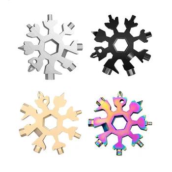 Многофункциональный Портативный гаечный ключ в виде снежинки EDC, Многофункциональная металлическая шестигранная восьмиугольная отвертка с крутящим моментом, Уличные инструменты
