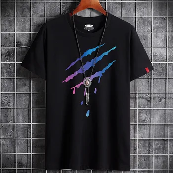 Модная летняя мужская одежда, футболка с графическим рисунком, винтажная футболка, аниме-готика, аниме Манга Харадзюку, оверсайз, S-6XL