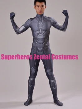 Мужской костюм супергероя из спандекса для косплея из видеоигры с 3D принтом на заказ