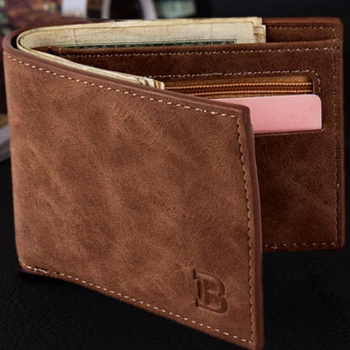 Мужской кошелек, короткий кошелек для монет, кошелек с несколькими картами, сумка для долларов с матовой текстурой в стиле ретро, Мужская сумка