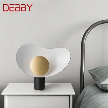 Настольная лампа DEBBY Contemporary Nordic Creative с мраморным светодиодным освещением для украшения спальни