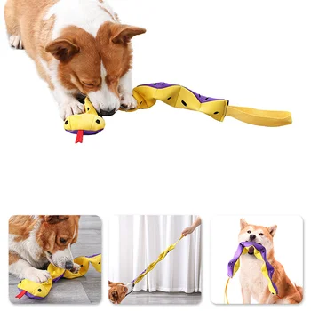 Новая забавная игрушка для домашних животных, вельветовая жевательная игрушка в форме змеи для собак, Щенячья пищалка, Скрипучая Плюшевая игрушка для собак, Аксессуары для дрессировки домашних животных