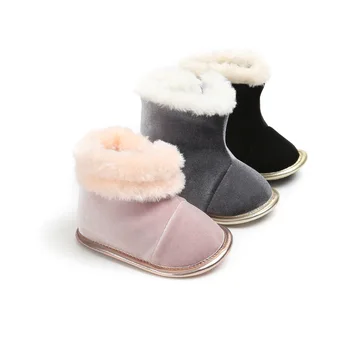Новые Зимние Детские ботинки Хлопчатобумажные пинетки для девочек и мальчиков, Сохраняющие тепло, обувь для малышей 0-18 М