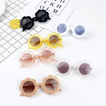 Новые поступления солнцезащитных очков в пластиковой оправе 6 цветов, очки для малышей, солнцезащитные очки для маленьких детей