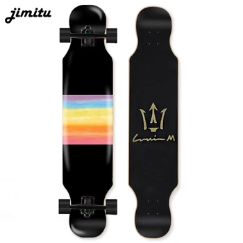 Новый JIMITU LY * R 107*23 см Двойной Вертикальный Четырехколесный Скейтборд Penny Board Long Board Deck С Настраиваемым Рисунком ЛОГОТИПА