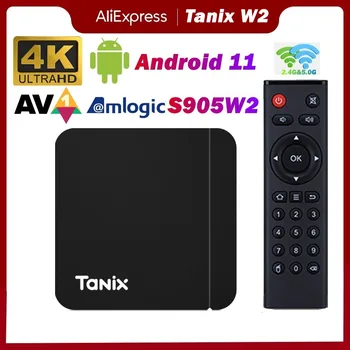 Новый Tanix W2 Amlogic S905W2 2G 16G 2.4G 5G Двойной Wifi BT 4K HDR телеприставка медиаплеер Android 11 TV BOX Лучше, чем TX3 MINI