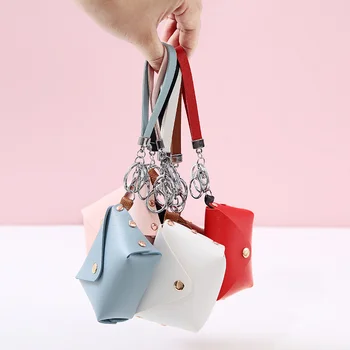 Новый Модный женский кошелек для монет из искусственной кожи, однотонный Мини-держатель для ключей, Кошелек, клатч, Детские кошельки, Маленькая сумочка, сумка