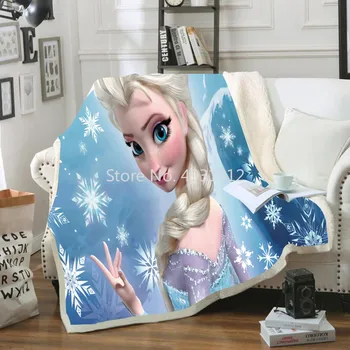 Одеяло Disney Frozen Princess Olaf, плюшевые одеяла, покрывало для дивана-кровати, односпальные кровати для близнецов, детские подарки для мальчиков и девочек
