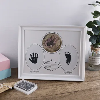 Отпечаток руки новорожденного Fhoto Рамка Чернильный коврик DIY Фото Сувенир Для девочек и мальчиков Мемориал роста младенца Украшение дома