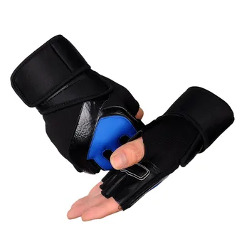 Перчатки с полупальцами для тренировок, спортивные принадлежности для фитнеса, 1 пара мужских противоскользящих перчаток для бодибилдинга, женских перчаток для гимнастики