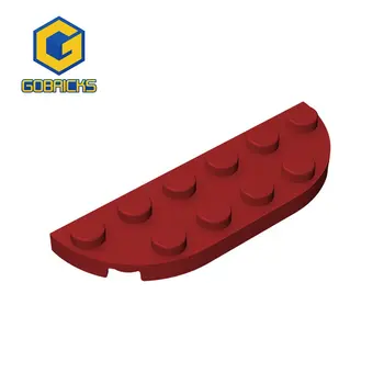Пластина Gobricks Bricks с круглым углом 2 x 6 двойных совместима с 18980 игрушками для сборки строительных блоков Технические детали