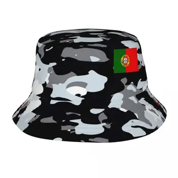 Португалия, городской камуфляж, военные шляпы-ведра, камуфляжный португальский флаг, уличные шляпы для рыбалки, панама для девочек и мальчиков
